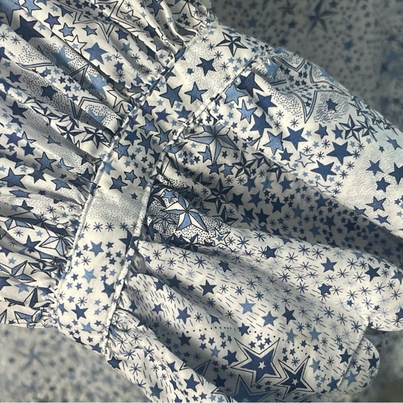 J. Crew x Liberty London Adeladja Stars Fabric, LS Blouse, Career, Fun Vibrant M - Picture 7 of 8